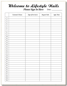 Sign-In Sheet 01